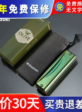 日本SUZUKI 铃木C-20十10孔布鲁斯口琴C20超吹款新手初学容易压音