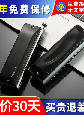 JDR嘉德瑞0648S初学入门12孔48音半音阶口琴演奏新手练习专业C调