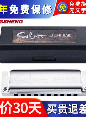 孔声全金属十孔布鲁斯Solist 口琴易压音易超吹paddy初学者入门