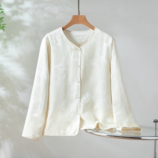 双面双穿高端填充100%桑蚕丝磨砂提花蚕丝棉外套女真丝棉服内胆冬