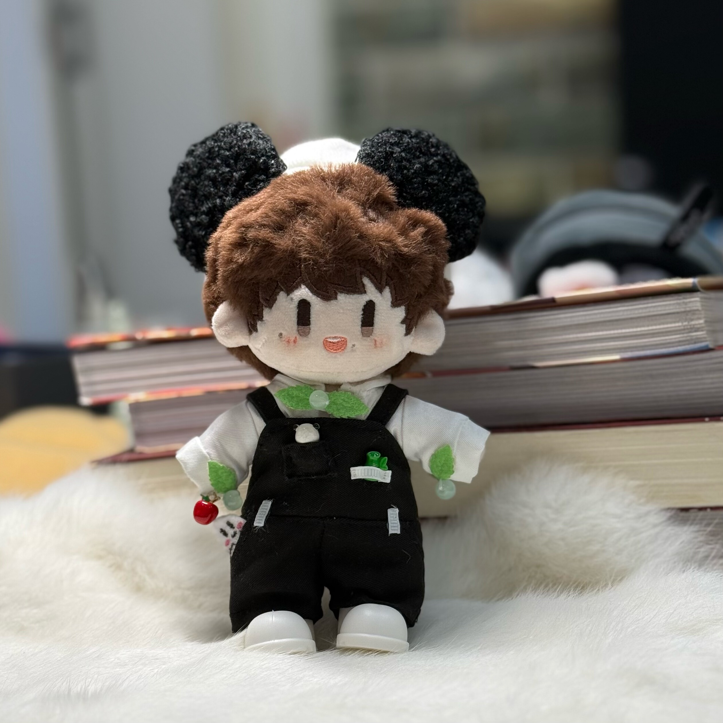 周深成都演唱会限定熊猫棉花娃娃衣服周可可16cm娃衣套装完善中