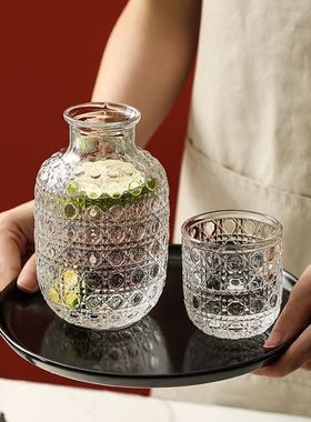 玻璃冷水壶ins风高颜值夏季凉水壶家用带水杯一人饮泡茶壶套装