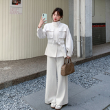 【新款】工装风立领外套＋阔腿裤B208-268007-P195K319，女装运动套装，浙宝208