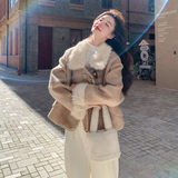 新款！现货数据好！90绒卡其色翻领羽绒服外套B208-9091-P245K348，女装羽绒服，浙宝208