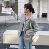 【新款】灰色小香外套B208-268006-P165K289，女装运动套装，浙宝208