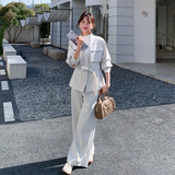 【新款】工装风立领外套＋阔腿裤B208-268007-P195K319，女装运动套装，浙宝208