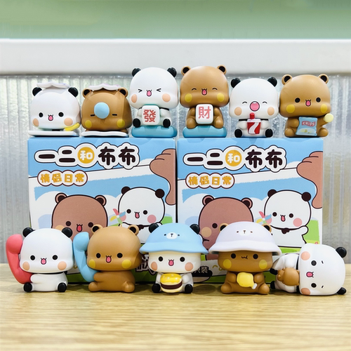 MINISO名创优品一二和布布情侣日常可爱卡通桌面盲盒摆件第三弹