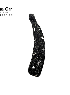 Anna Orr品牌发饰星月闪银香蕉夹竖夹马尾发夹韩国大小号简约发夹