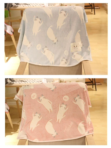 Японский питомец с четырьмя -сезон одеяло кошка Корал -бархатный одеял с спит маленькая одеяла для собачьей колодки офисной воздух -одеяло с кондиционером