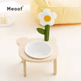 Meoof милая домашняя керамическая чаша кошка продукты питания защищает профилактику шейки матки черного подбородка, одежды для собак и полки миски
