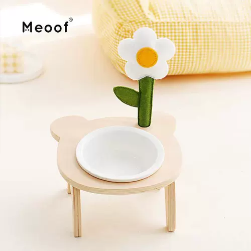 Meoof милая домашняя керамическая чаша кошка продукты питания защищает профилактику шейки матки черного подбородка, одежды для собак и полки миски