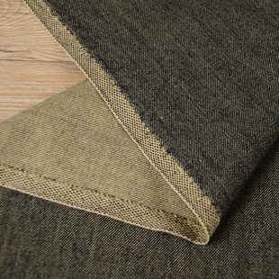 深藏蓝卡其黄双色羊毛棉混纺布料 西装风衣裤子面料