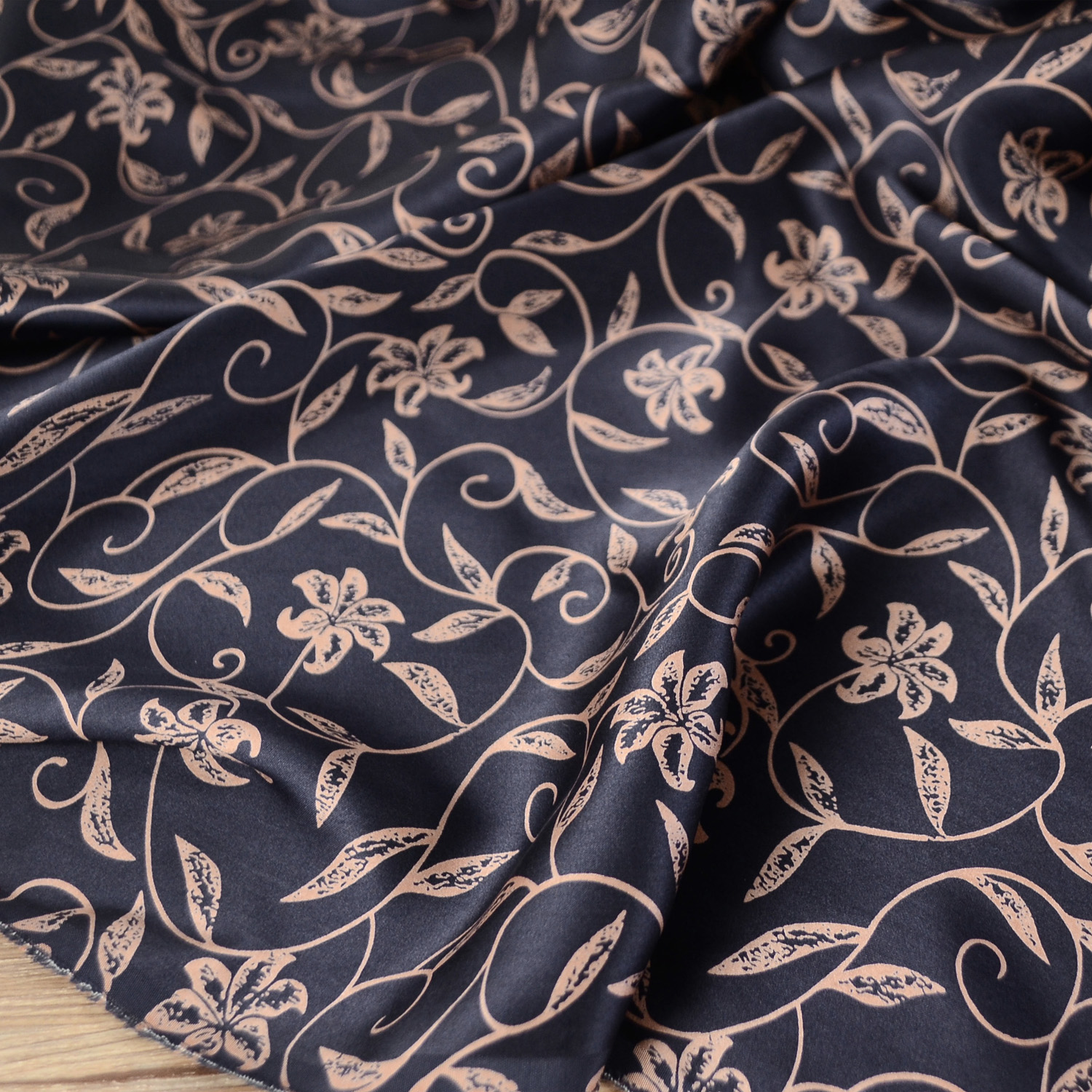 0真丝素绉缎古风连衣裙旗袍布料