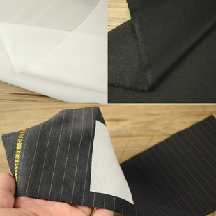 日本进口白色高级有纺布粘衬 背面带胶 热熔粘合西装外套裤子布衬