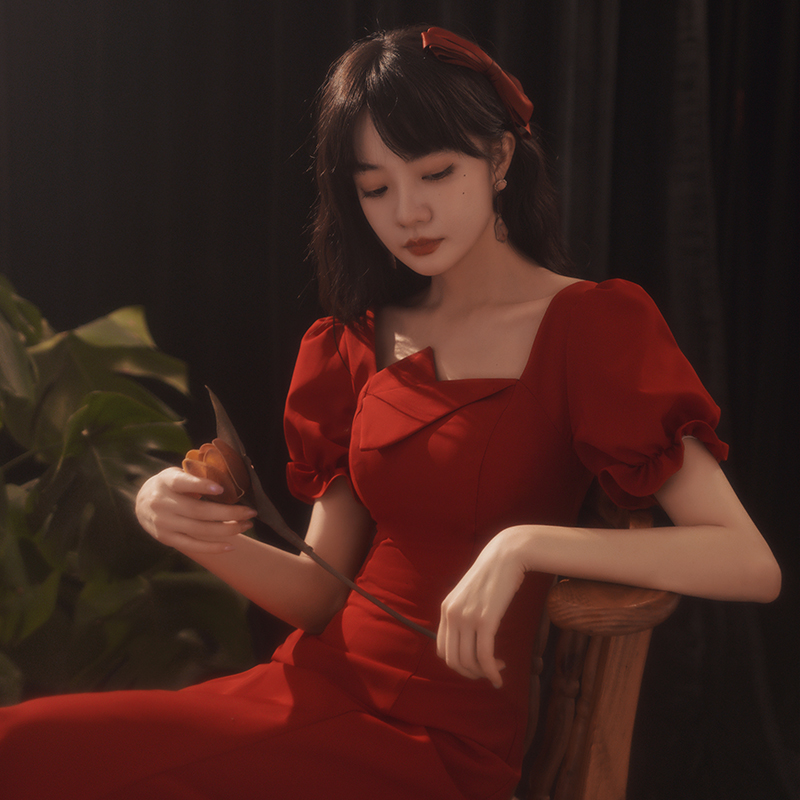 速发敬酒服酒婚色鱼尾裙021新款新娘结婚礼服2订红冬季平时可穿