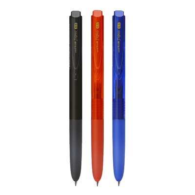 uni三菱按动子弹头大容量黑笔