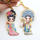 中国风京剧脸谱金属钥匙扣国粹人物包挂件北京戏曲文创旅游纪念品