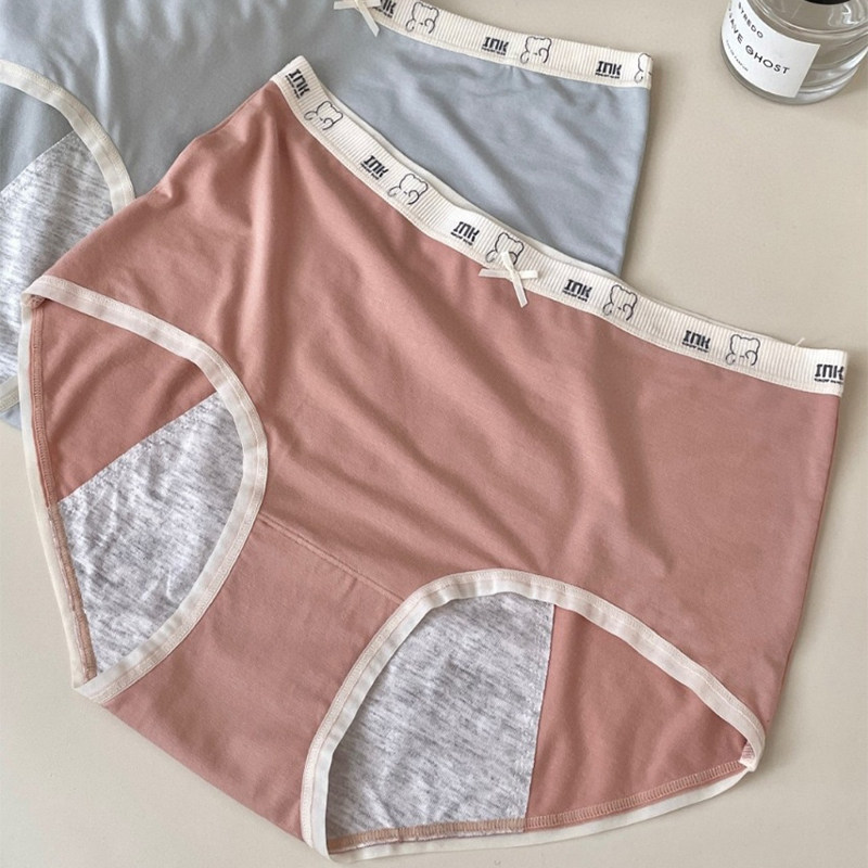 正品每奈6967生理裤纯色莫代尔透气舒适中高腰大版防漏内裤女生