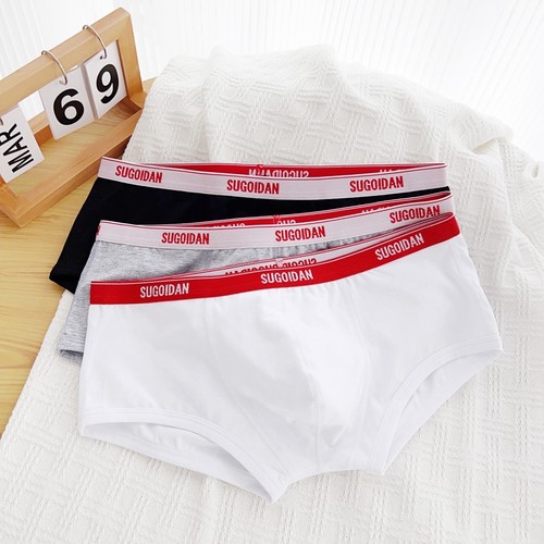 男士平角内裤窄边低腰纯棉包邮