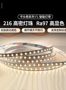 平头熊智能F1火星灯带216珠一灯一剪双色温调光控制器led低压24V