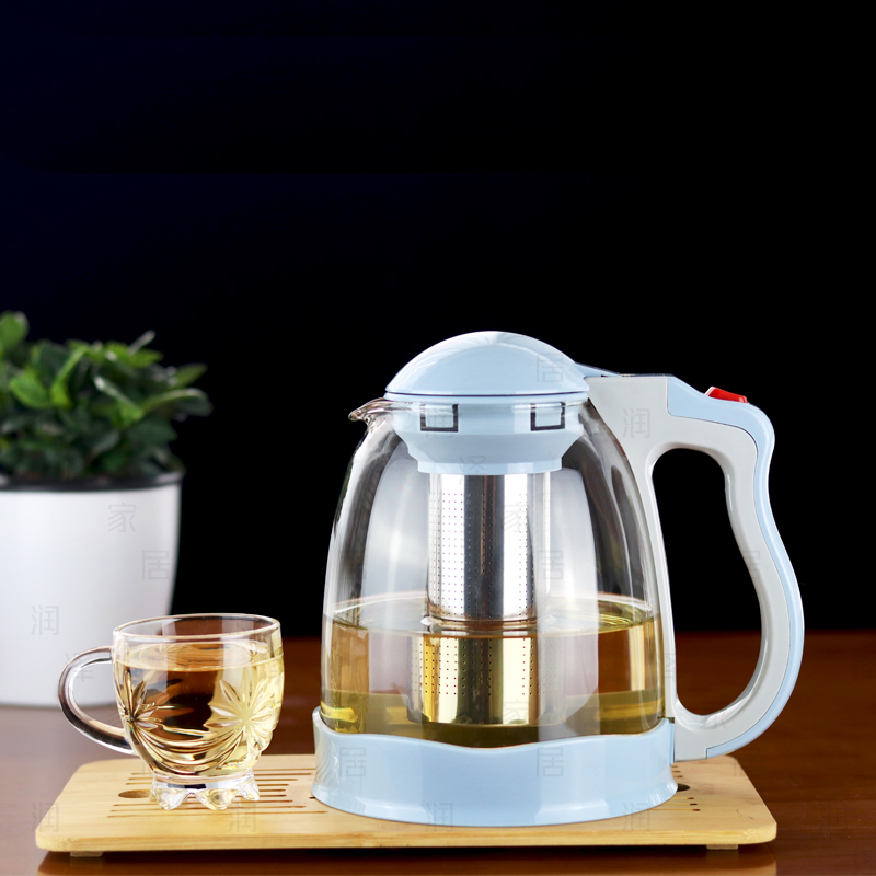 黑色耐热加厚水壶玻璃大容量家用