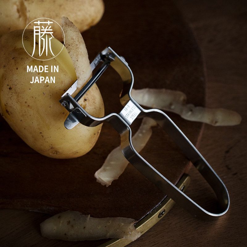 日本制进口下村18-8不锈钢削皮器神器刮皮器厨房多功能家用削皮刀