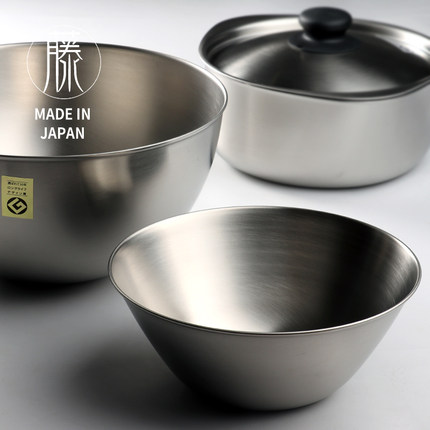 日本进口柳宗理专业料理盆食品级18-8烘焙打蛋盆304不锈钢沥水盆