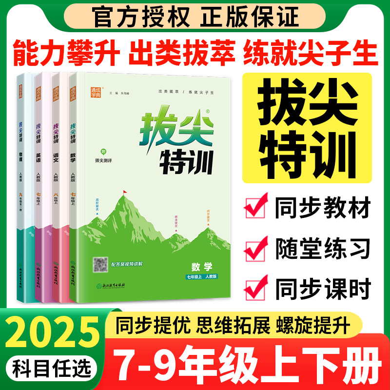 2025拔尖特训七八九年级下册