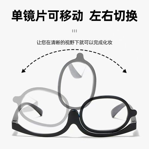 新款近视眼镜女款多功能左右转动
