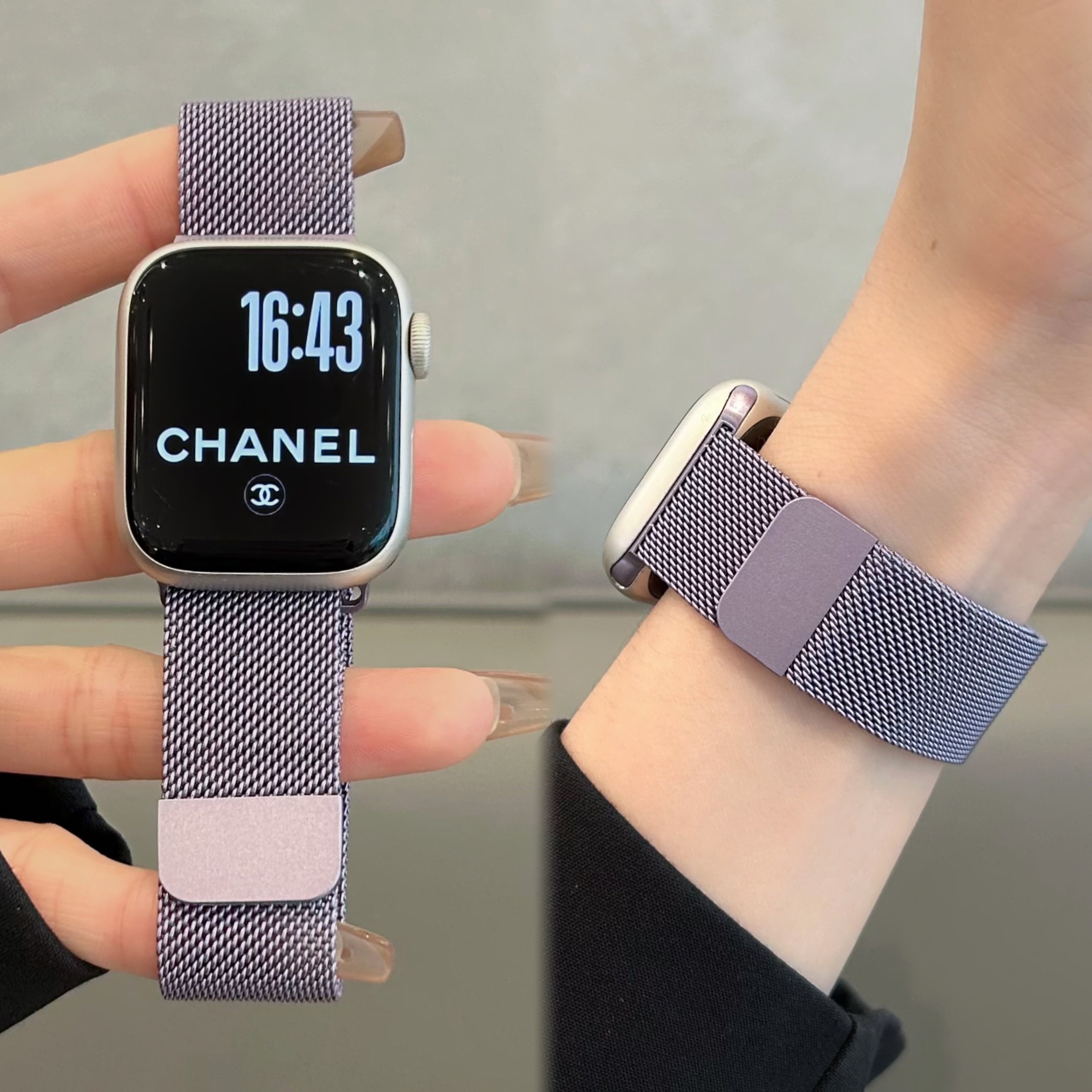 智能手表金属米兰磁吸表带高级感