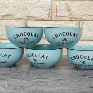 简约精致复古陶瓷盘子碗套装欧式家用创意餐具中号饭碗餐盘陶瓷碗