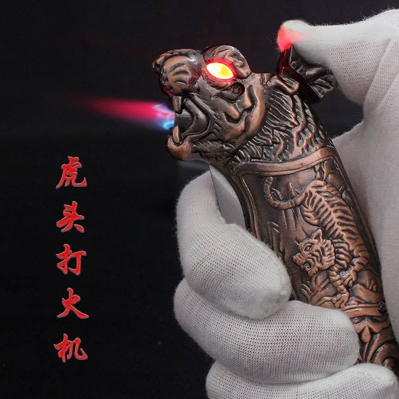 好玩的广州大生烟具 供应300虎头自动防风金属打火机