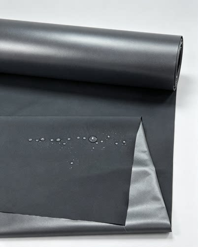 乐乐黑色复合防风膜防风防水羽绒服冲锋衣面料 幅宽1.45米