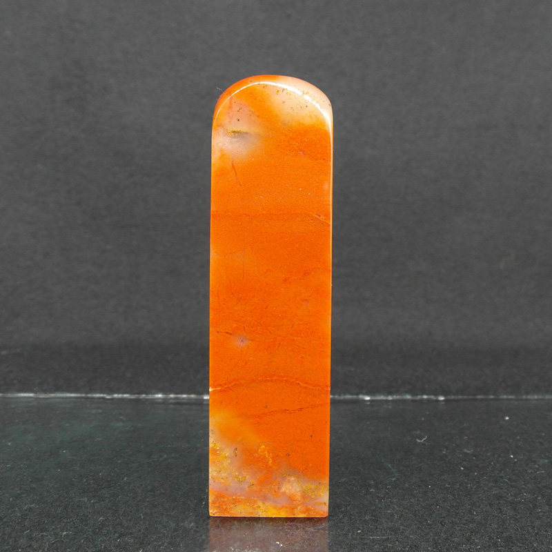 天然印石产地巴林石章料朱砂冻石印章篆刻石料20*20*74mm