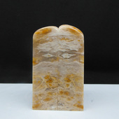 71mm 天然印石对章料产地巴林石黄花冻石印章篆刻石料20