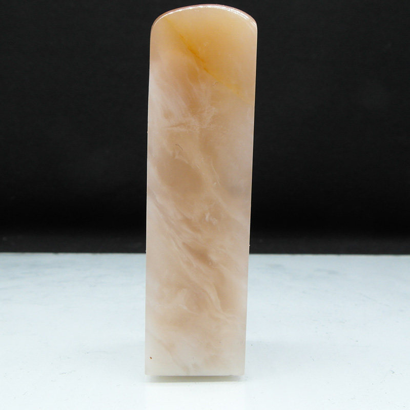 精品天然印石产地巴林石印章料篆刻石料结晶体荔枝冻石20*20*73mm