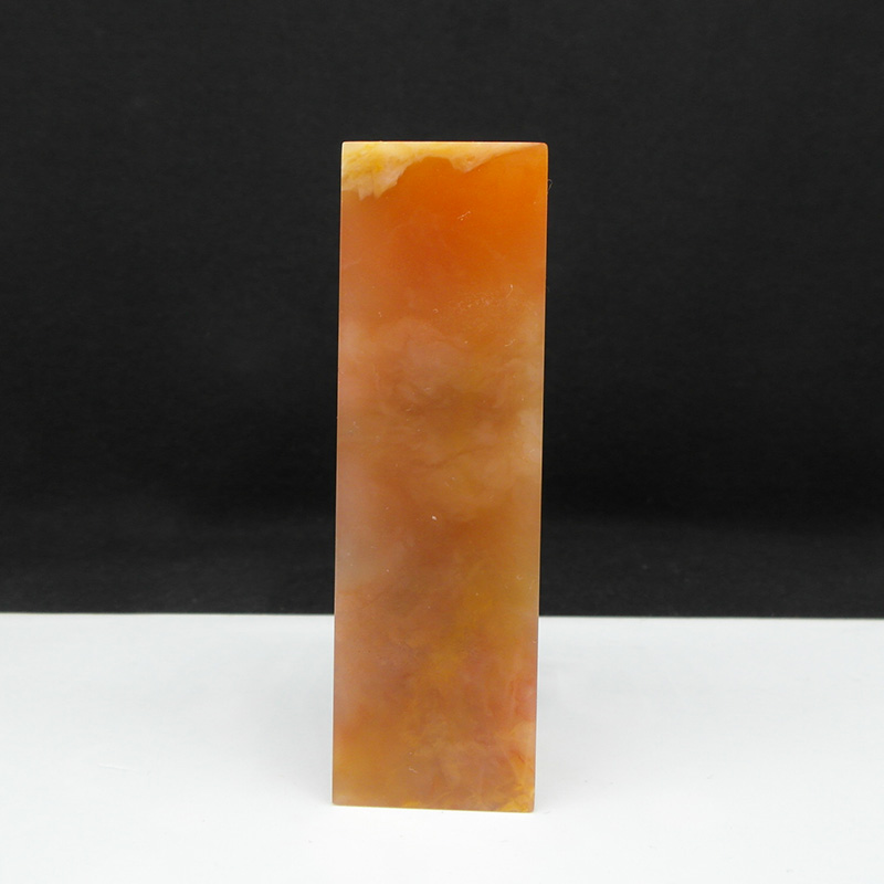 天然印石产地精品巴林石结晶体粉芙蓉冻石印章篆刻石料22*30*72mm