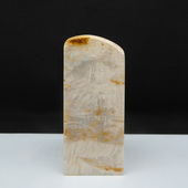 天然印石巴林石瓷白冻石印章篆刻石料31 74mm