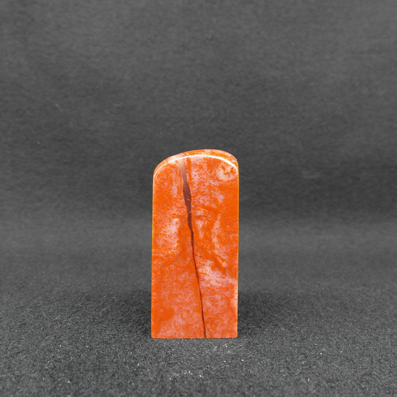 天然印石产地巴林石章料朱砂红冻石印章篆刻石料24*24*54mm
