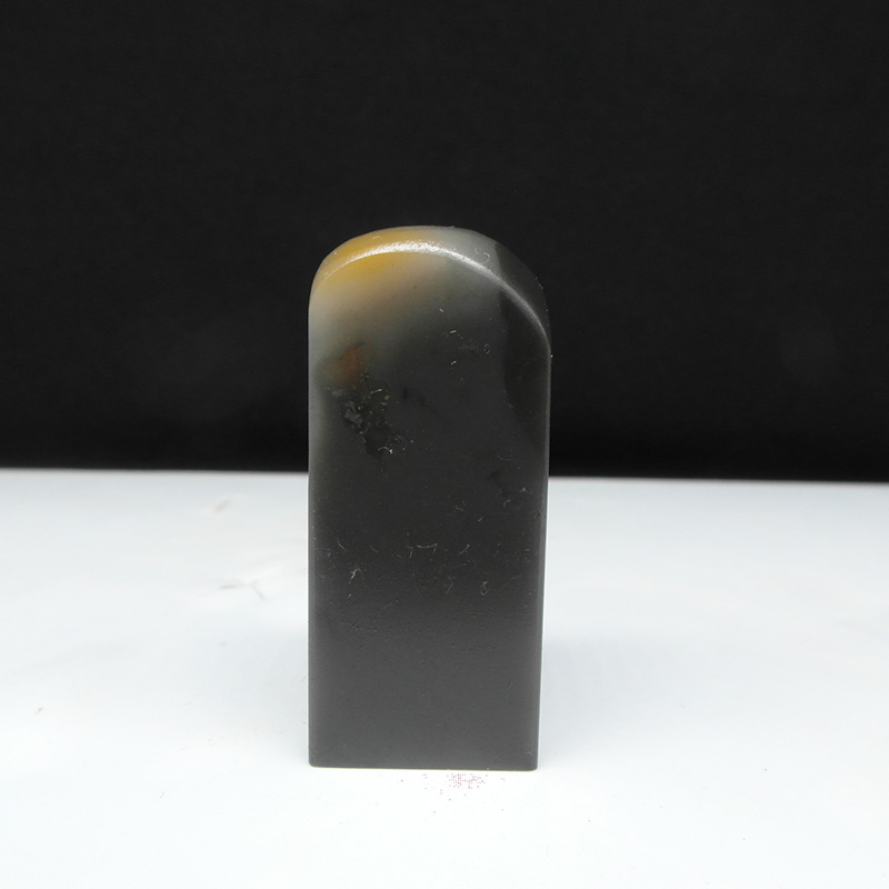 天然印石章料产地巴林石牛角冻俏淡黄冻石印章篆刻石料19*19*46mm