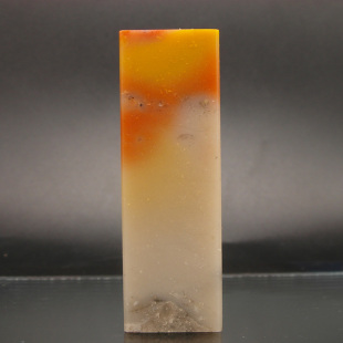 天然印石产地巴林石章料烟青俏色冻石印章篆刻石料25 77mm