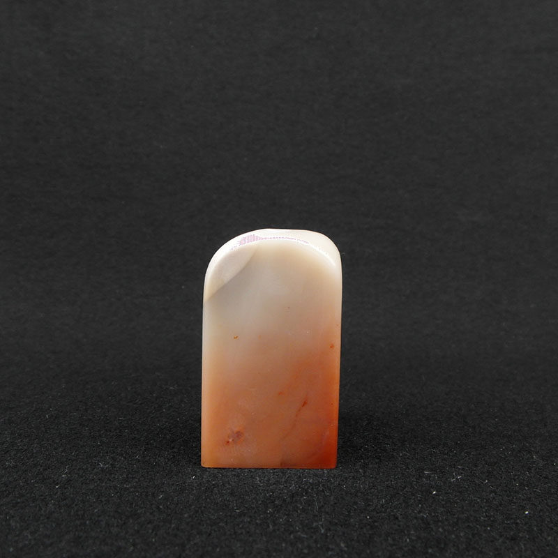 天然印石产地巴林石章料红芙蓉俏色瓷白冻石印章篆刻石料25*25*45