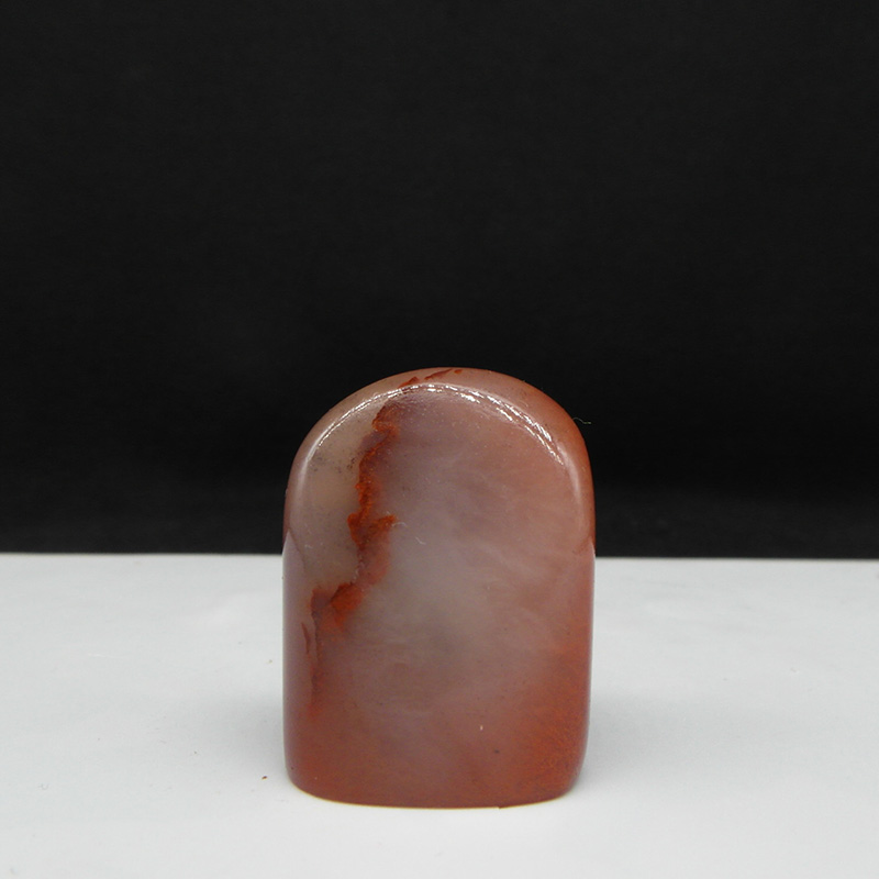 天然印石闲章料巴林石红芙蓉冻石随形印章篆刻石料15*26*34mm