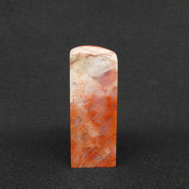 天然印石产地巴林石章料朱砂红冻石印章篆刻石料30*30*80mm