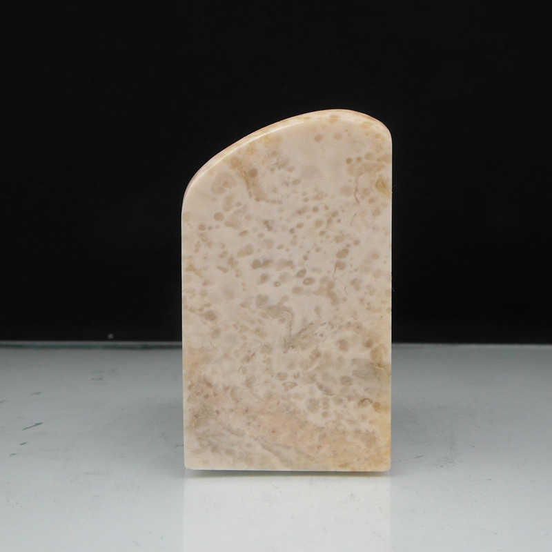 天然印石巴林石瓷白鱼籽冻石印章篆刻石料29*20*50mm