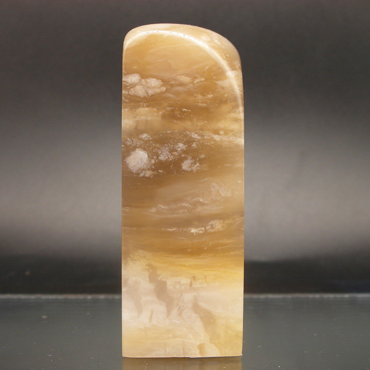 天然印石产地优质巴林石章料俏色冻石印章篆刻石料28*28*81mm