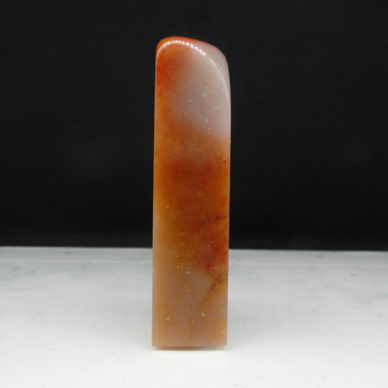 天然印石产地巴林石红芙蓉冻石印章料篆刻石料冻石19*19*81mm