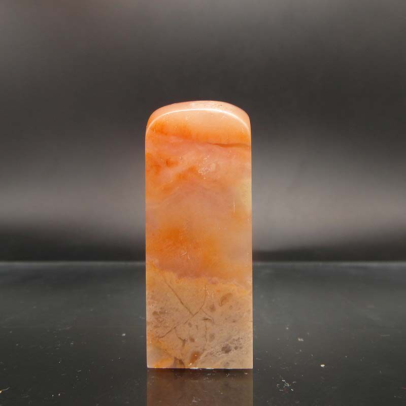 天然印石产地巴林石章料红花芙蓉冻石印章篆刻石料20*20*55mm