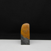 天然印石产地巴林石墨玉俏色黄花冻石印章篆刻石料23 55mm