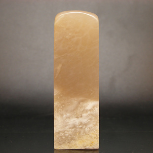 天然印石产地巴林石章料云水纹俏色冻石印章篆刻石料20 67mm